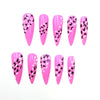 Pink Leopard Print Nails CR216