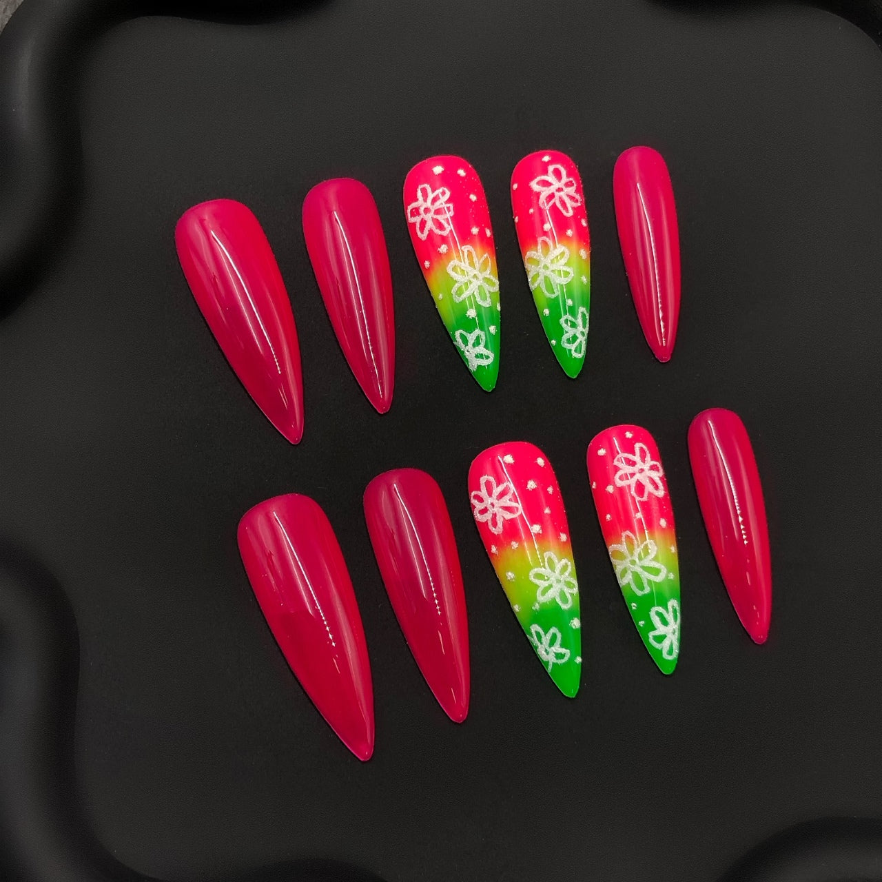 Pink Hawaiian Nails CR218